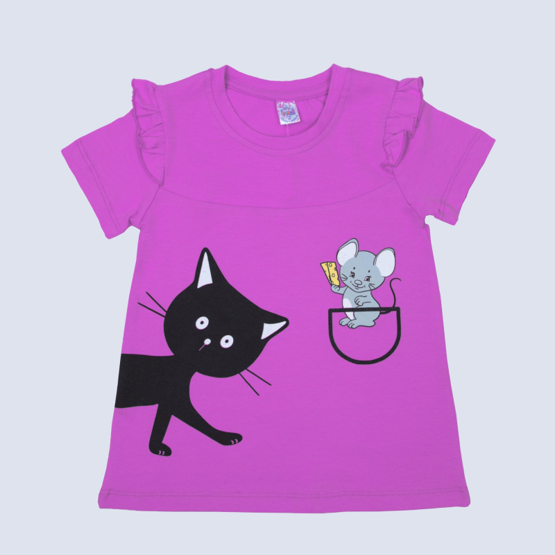 картинка БГ_ЧЗ Платье для девочки 2-6 лет, 92% хлопок, 8% лайкра BONITO KIDS/SS6051(ЧЗ)/уп.5шт./меш.500шт. от BonitoKids
