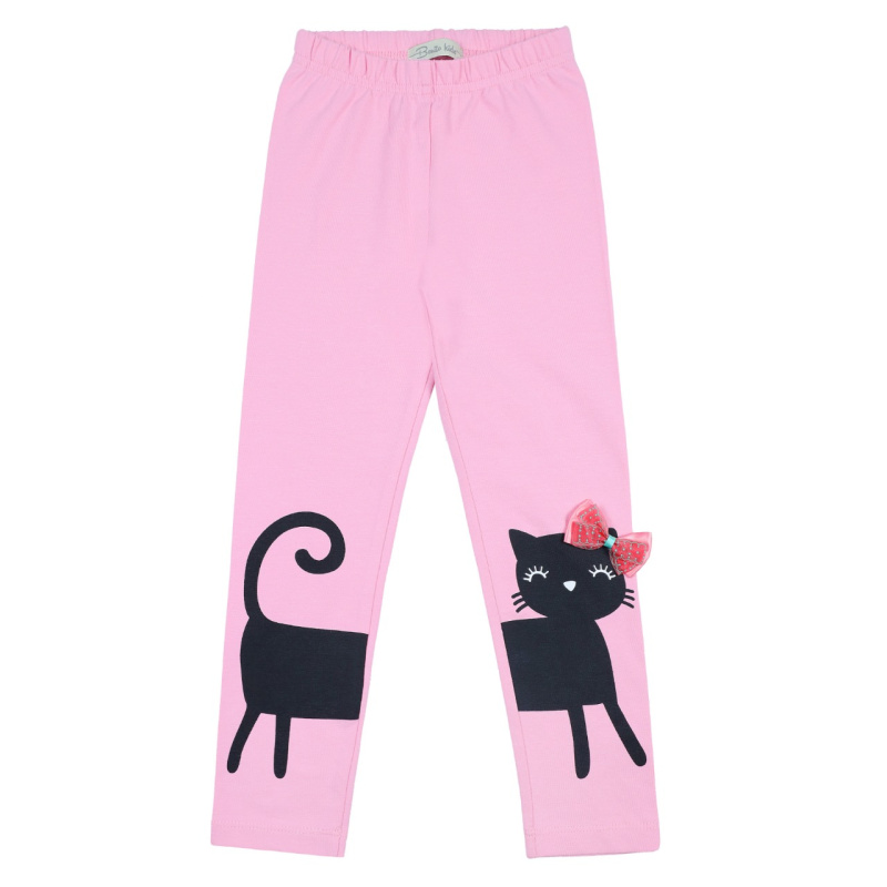 картинка ЧЗ Лосины для девочки 3-7 лет 92% хлопок, 8% лайкра BONITO KIDS/BK1609L(ЧЗ)/уп.5шт./меш.700шт. от BonitoKids