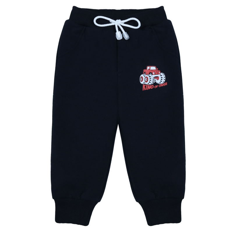 картинка БГ_ЧЗ Штаны для мальчика 1,5-4 лет, 100% хлопок, BONITO KIDS/BK1362B(05-23)(ЧЗ)/уп.4шт./меш.192шт. от BonitoKids