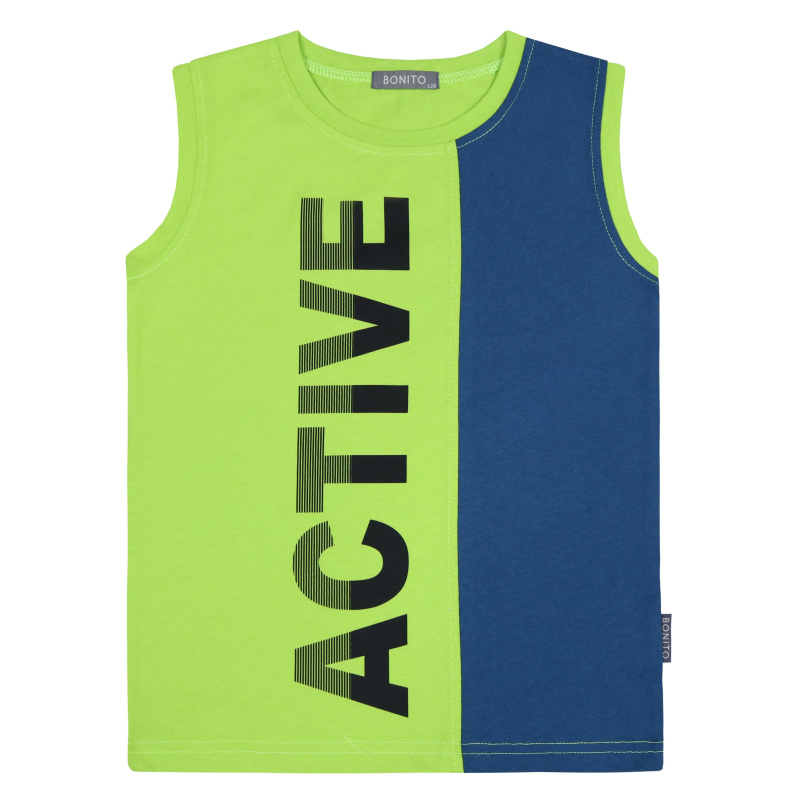 картинка Майка для мальчика 8-12 лет 100% хлопок BONITO-KIDS/BK1665M/уп.5шт./меш.600шт от BonitoKids