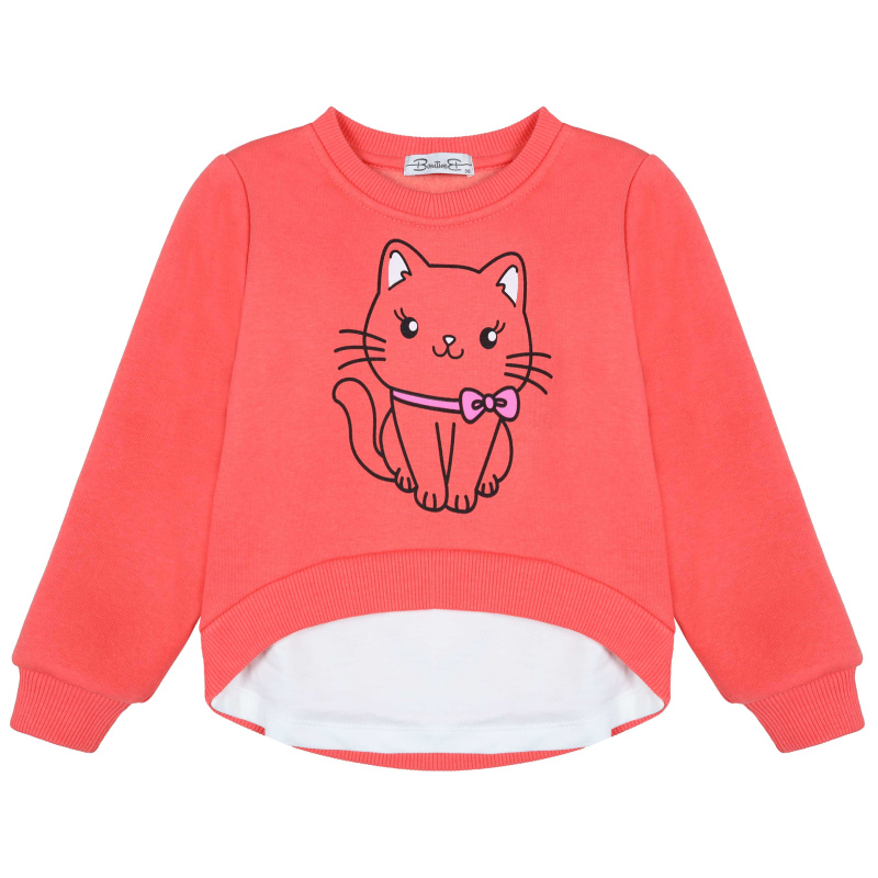 картинка КГ Свитшот для девочки 3-7 лет 85% хлопок 15% пэ BONITO KIDS/BK1369K/уп.5шт./меш.175шт. от BonitoKids