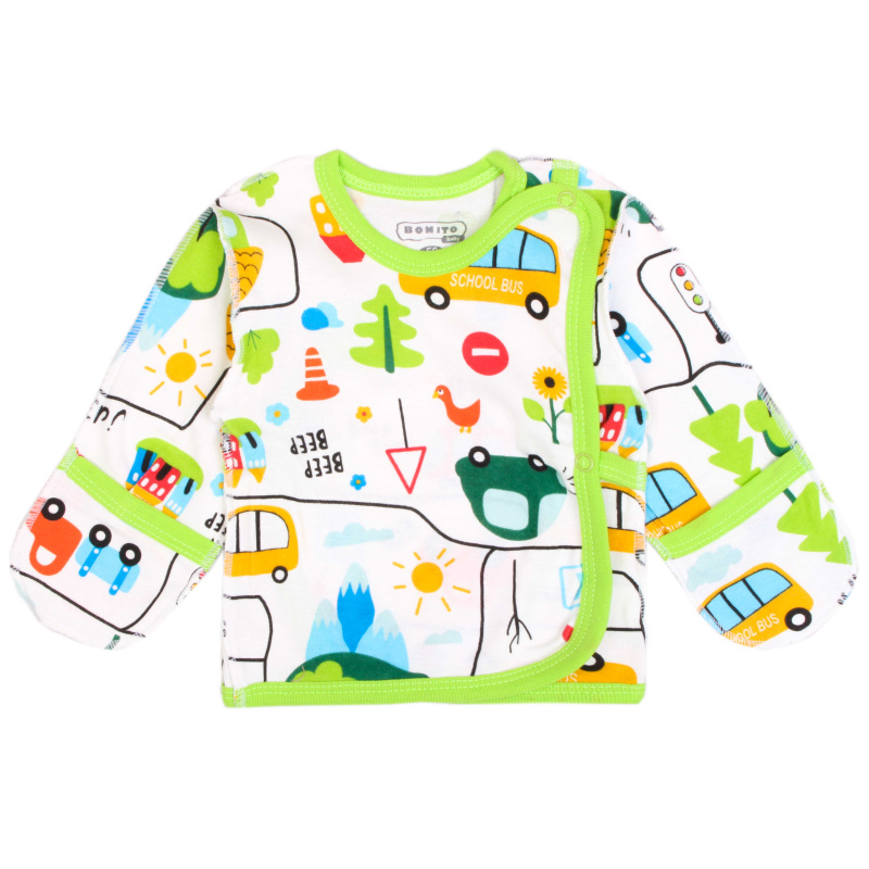 картинка ЧЗ Распашонка для новорожденных 56-62 100% хб BONITO KIDS/OP1382/уп.6 шт./меш.624шт. от BonitoKids