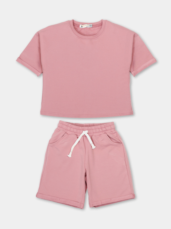 картинка ЧЗ Комплект для девочки (футболка и шорты) 8-12 лет, 95% х/б 5% эл., BONITO KIDS/OP1946(ЧЗ)/уп.5шт./меш.150шт. от BonitoKids