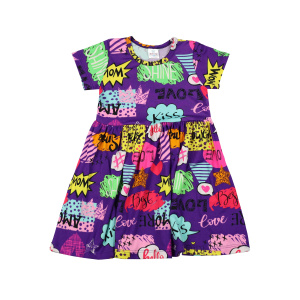 картинка БГ_ЧЗ Платье для девочки 3-7 лет 100% п/э BONITO KIDS/BK1804P(ЧЗ)/уп.5шт./меш.360шт. от BonitoKids