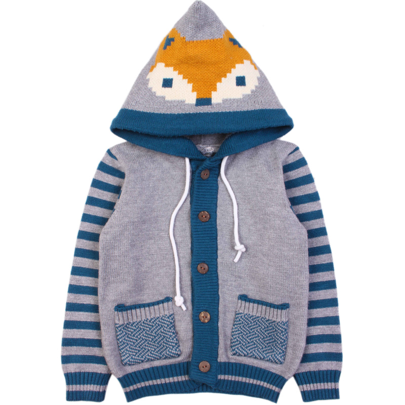 картинка БГ_ЧЗ Кардиган для мальчика 2-6 лет 50% вискоза, 22% нейлон, 28% пэ BONITO KIDS/OP1534(ЧЗ)/уп.3шт./меш.156шт. от BonitoKids