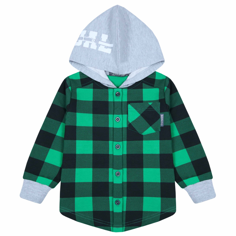 картинка БГ_ЧЗ Рубашка-толстовка для мальчика 3-7 лет 100% хлопок BONITO KIDS/BK1731T(09-23)(ЧЗ)/уп.5шт./меш.240шт. от BonitoKids