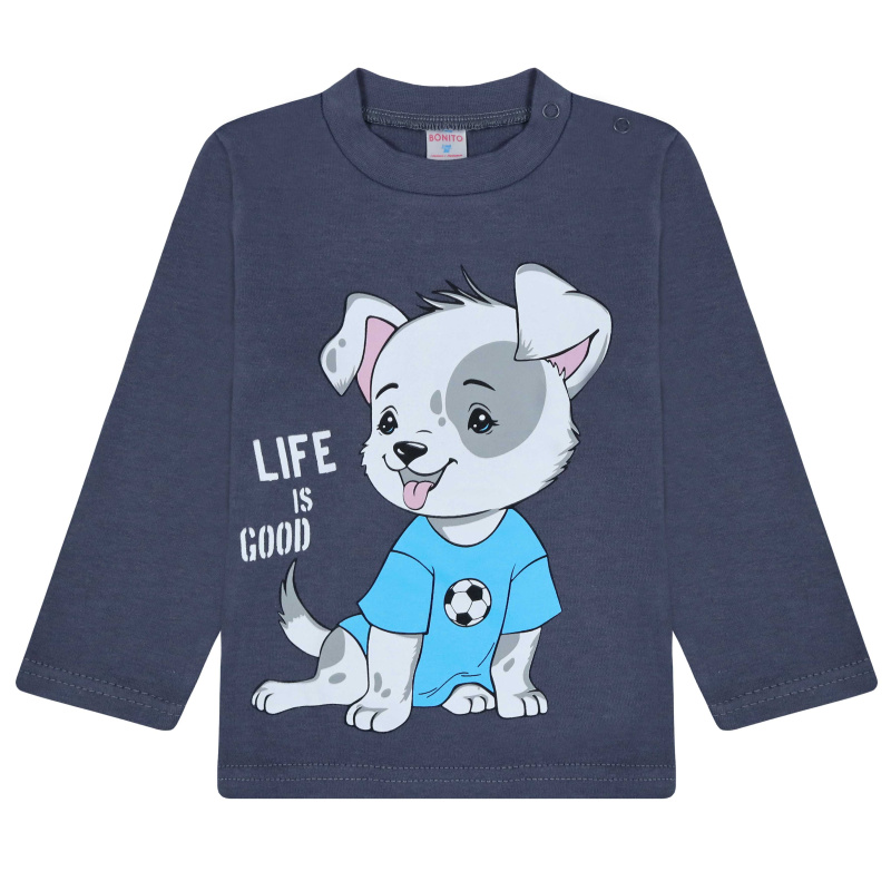 картинка БГ_ЧЗ Кофта для мальчика 1,5-4 лет 100% хлопок BONITO KIDS/BK0006M(08-25)(ЧЗ)/уп.4шт./меш.500шт. от BonitoKids