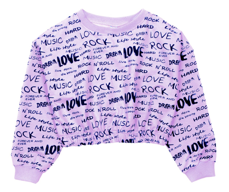 картинка ЧЗ Свитшот для девочки 8-12 лет 65% хлопок, 27% пэ, 8% эластан BONITO KIDS/OP1246(ЧЗ)/уп.5шт./меш.200шт. от BonitoKids