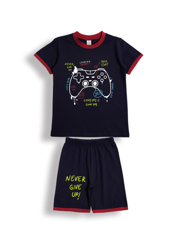 картинка БГ_ЧЗ Комплект для мальчиков (футболка и шорты) 5-8 лет 100% хлопок BONITO KIDS/BK0005M(12-24)(ЧЗ)/уп.4шт./меш.400шт. от BonitoKids