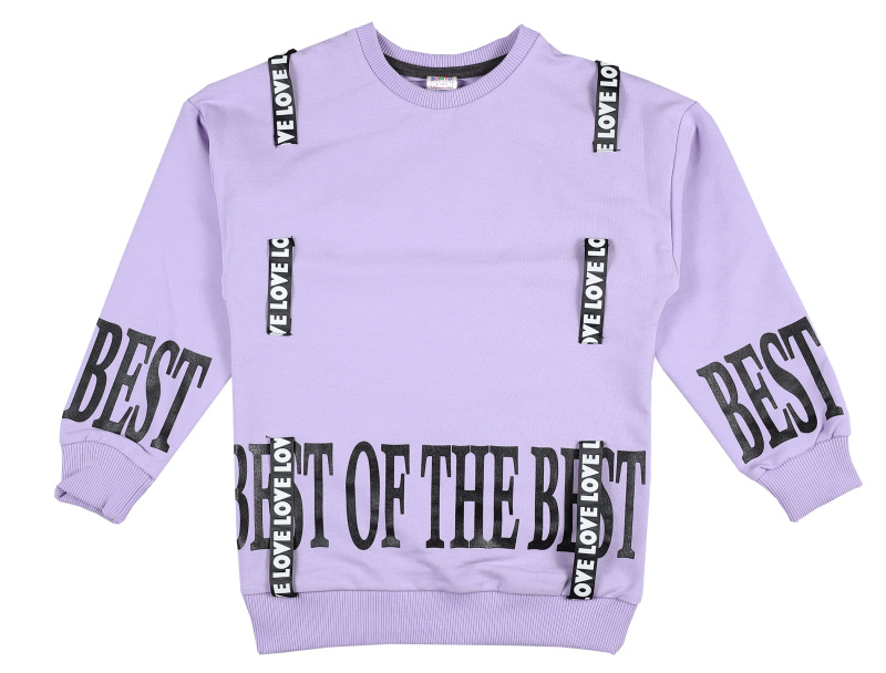 картинка ЧЗ Свитшот для девочки 3-7 лет 65% хлопок, 27% пэ, 8% эластан BONITO KIDS/OP1240(ЧЗ)/уп.5шт./меш.270шт. от BonitoKids