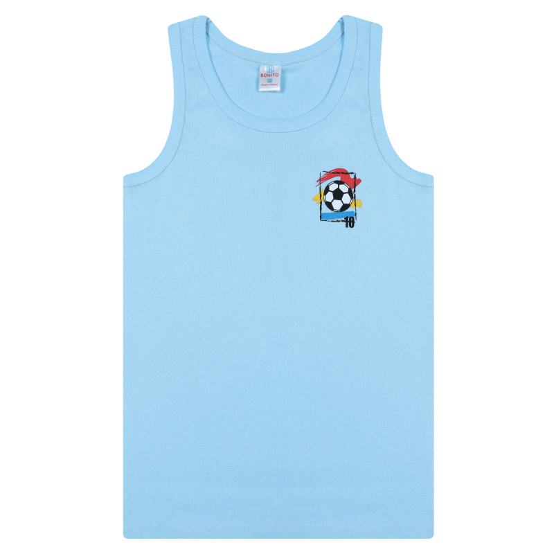 картинка БГ_ЧЗ Майка для мальчика 7-11 лет 100% хлопок BONITO KIDS/BK0537M/уп.5шт./меш.650шт. от BonitoKids