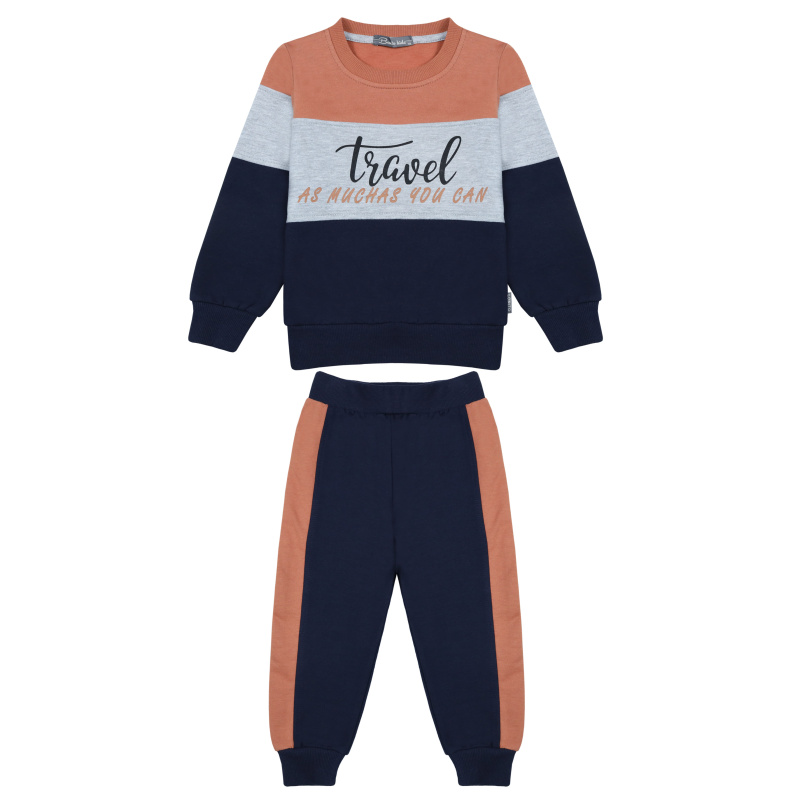 картинка КГ_БГ Комплект для мальчика (свитшот и штаны), 3-7 лет, 100% хлопок, BONITO KIDS/BK1755КР(12-24)/уп.5шт./меш.150шт. от BonitoKids