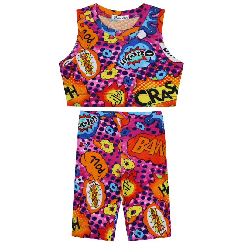 картинка БГ_ЧЗ Комплект для девочки (топ и бриджи) 3-7 лет 60% хлопок, 40% полиэстер BONITO KIDS/BK1783KP(01-24)(ЧЗ)/уп.5шт./меш.650шт. от BonitoKids