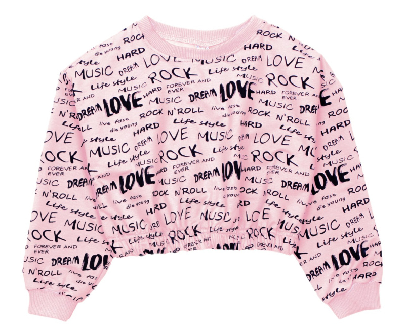 картинка ЧЗ Свитшот для девочки 8-12 лет 65% хлопок, 27% пэ, 8% эластан BONITO KIDS/OP1246(ЧЗ)/уп.5шт./меш.200шт. от BonitoKids