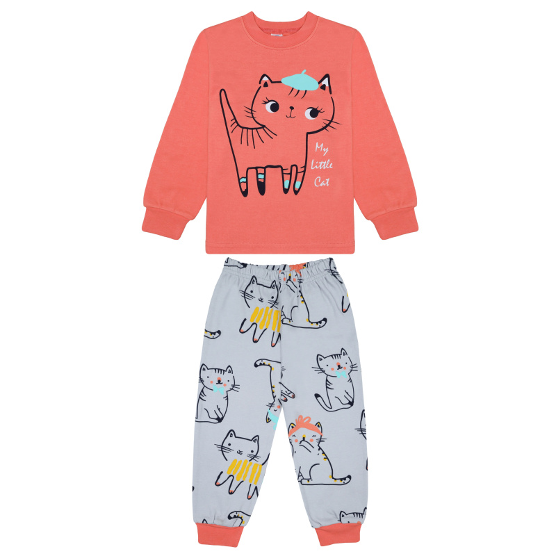 картинка БГ_ЧЗ Пижама для девочки 3-7 лет 100% хлопок BONITO KIDS/BK1771PJ(01-23)(ЧЗ)/уп.5шт./меш.200шт. от BonitoKids