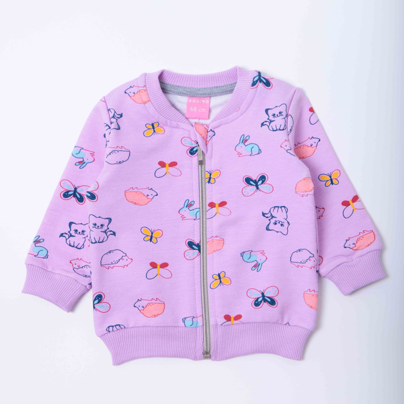 картинка ЧЗ Бомбер для детей 68-86 см 65% хлопок, 27% полиэстер, 8% эластан BONITO KIDS/OP1858(01-23)1/уп.4шт./меш.416шт. от BonitoKids