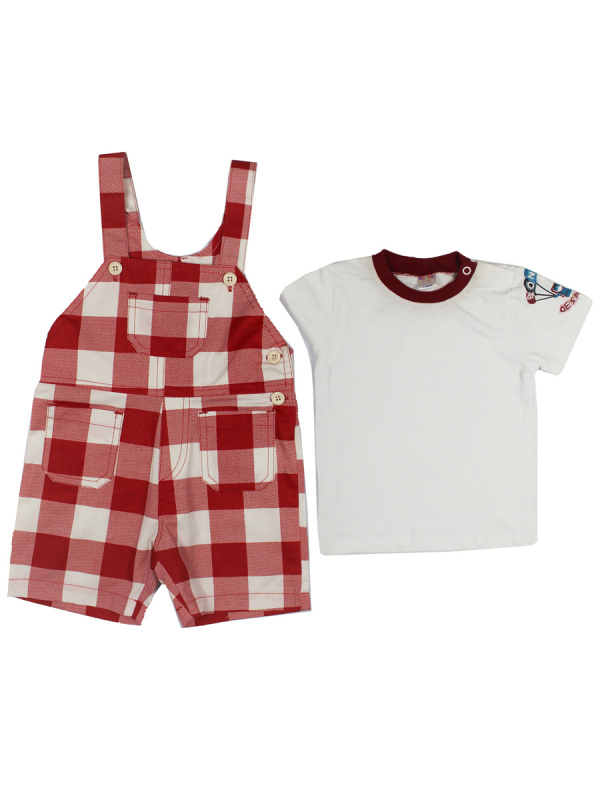 картинка КГ Комплект для мальчика (полукомб, футболка) 1-4 лет 100% х/б BONITO KIDS/BK278K/уп.4шт./меш.300шт. от BonitoKids