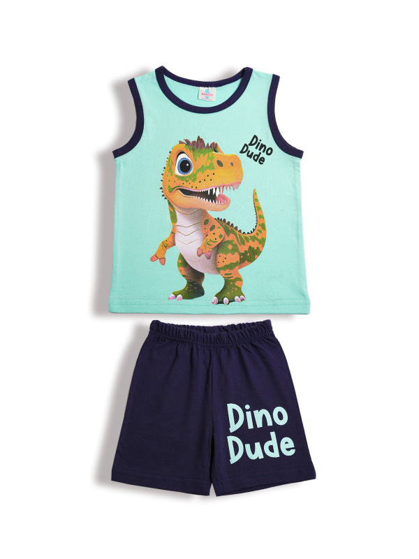 картинка БГ_ЧЗ Комплект для мальчика (майка и шорты) 2-5 лет 100% хлопок BONITO KIDS/BK1205KP(ЧЗ)/уп.4шт./меш.500шт. от BonitoKids