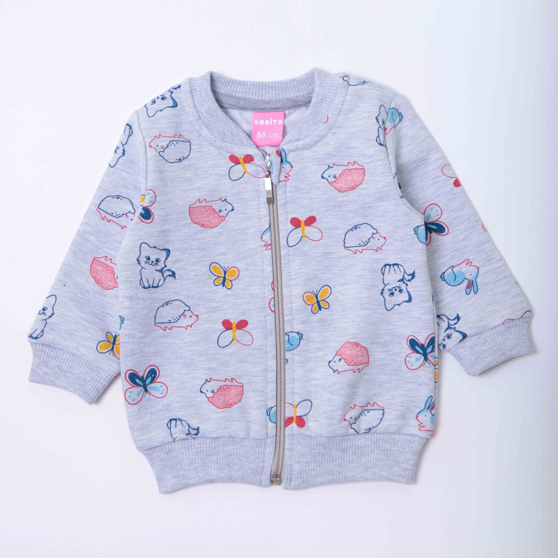 картинка ЧЗ Бомбер для детей 68-86 см 65% хлопок, 27% полиэстер, 8% эластан BONITO KIDS/OP1858(01-23)1/уп.4шт./меш.416шт. от BonitoKids