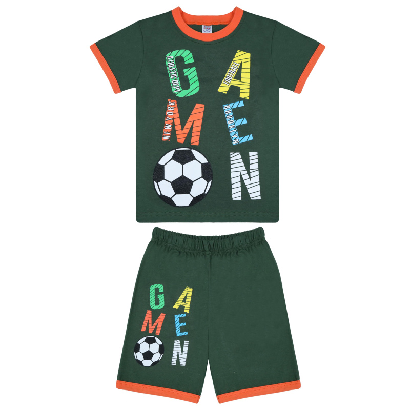 картинка КГ Комплект для мальчика (футболка и шорты) 4-8 лет 100% хлопок BONITO KIDS/BK0005FSHM(4-8)/уп.5шт./меш.400шт. от BonitoKids
