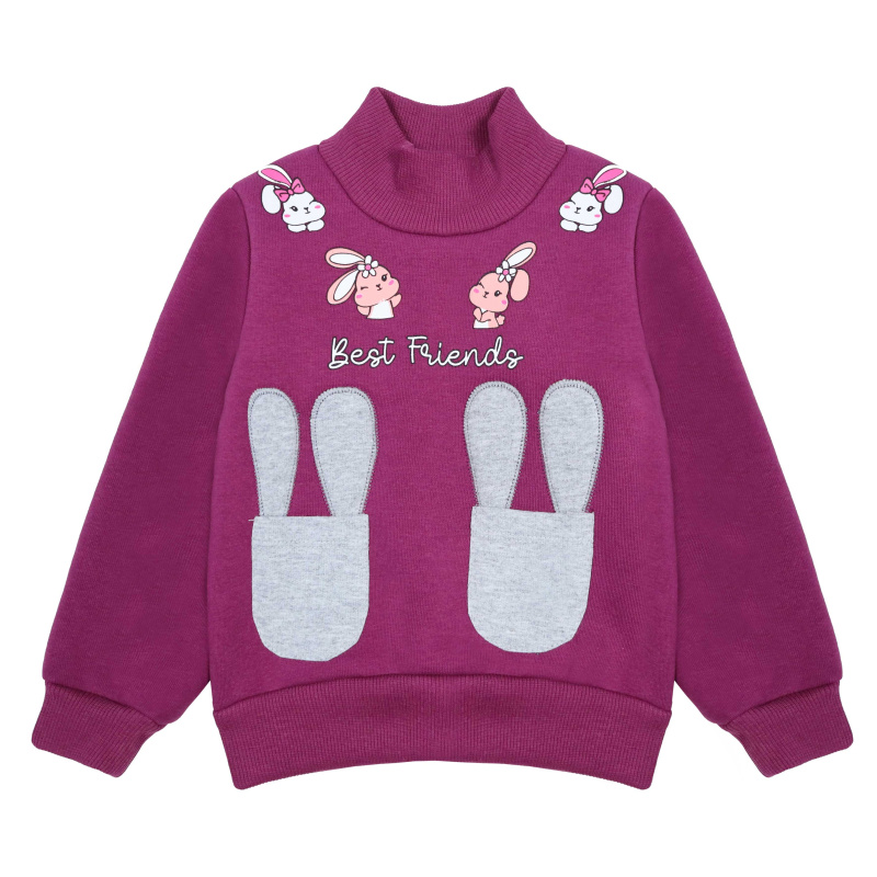 картинка БГ_ЧЗ Джемпер для девочки 2-6 лет, 100% х/б/BONITO KIDS/BK1368DJ(ЧЗ)/уп.5шт./меш.200шт. от BonitoKids