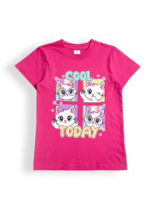 картинка БГ_ЧЗ Футболка для девочки 5-8 лет 100% хлопок BONITO KIDS/BK0002D(2025)(ЧЗ)/уп.4шт./меш.700шт. от BonitoKids