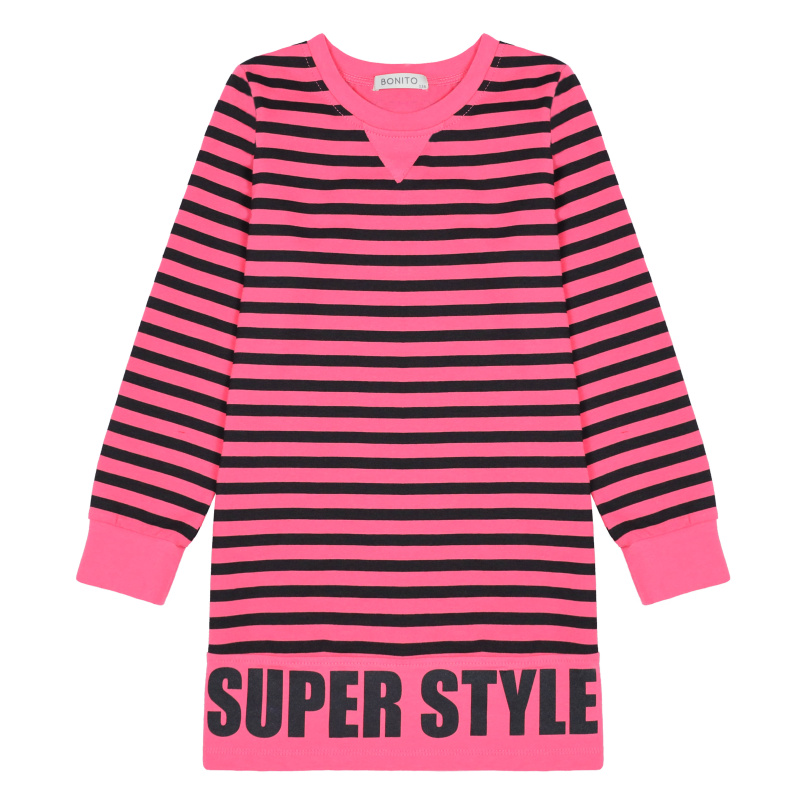 картинка БГ_ЧЗ Платье для девочки 92% х/б 8% лайкра  8-12 лет, BONITO KIDS/BK1708P(ЧЗ)/уп.5шт./меш.325шт. от BonitoKids