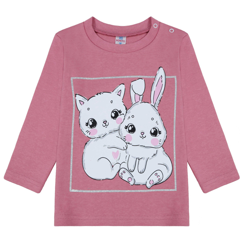 картинка БГ_ЧЗ Кофта для девочки 1,5-4 лет 100% хлопок BONITO KIDS/BK0006D(05-23)(ЧЗ)/уп.4шт./меш.500шт. от BonitoKids