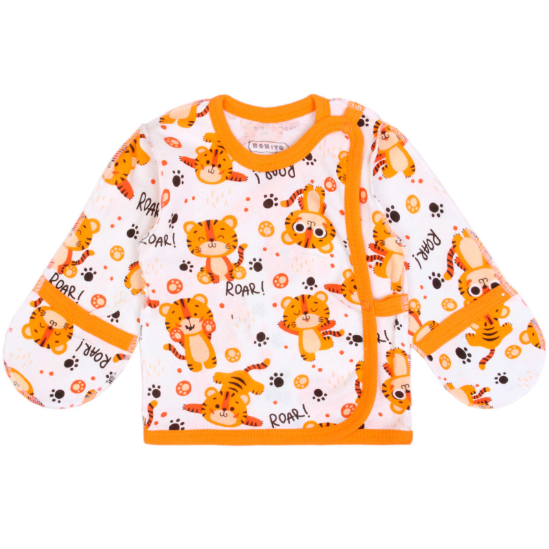 картинка ЧЗ Распашонка для новорожденных 56-62 100% хб BONITO KIDS/OP1382/уп.6 шт./меш.624шт. от BonitoKids