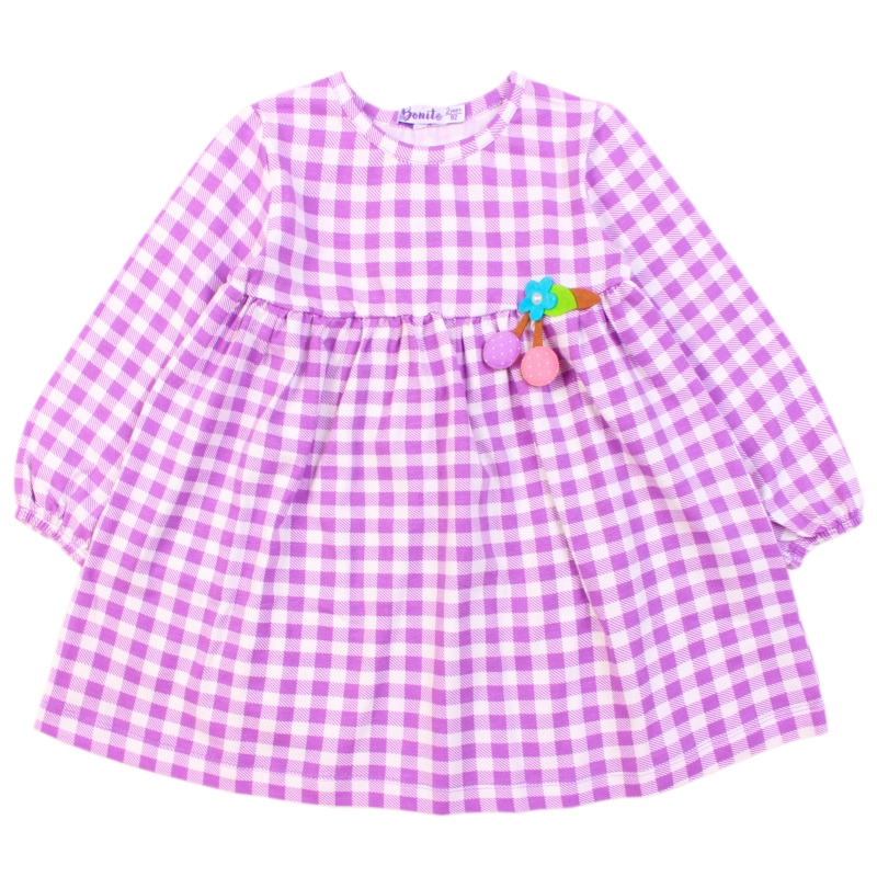 картинка БГ_ЧЗ Платье для девочки 2-5 лет 95% хлопок, 5% эластан BONITO KIDS/OP1705(ЧЗ)/уп.4шт./меш.368шт. от BonitoKids
