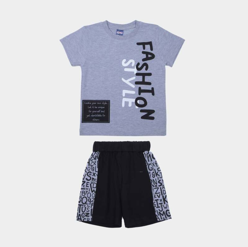 картинка ЧЗ Комплект для мальчика (футболка и шорты) 3-7 лет 95% хлопок, 5% эластан BONITO KIDS/OP1817(ЧЗ)/уп.5шт./меш.300шт. от BonitoKids