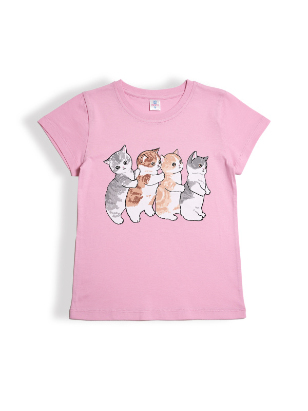 картинка БГ_ЧЗ Футболка для девочки, 9-12 лет, 100% хлопок, BONITO KIDS/BK0003D(03-25)(ЧЗ)/уп.4шт./меш.600шт. от BonitoKids