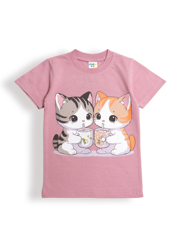 картинка ЧЗ Футболка для девочки 2-4 лет 100% хлопок DIAS KIDS/DK0001D(ЧЗ)/уп.3шт./меш.900шт. от BonitoKids