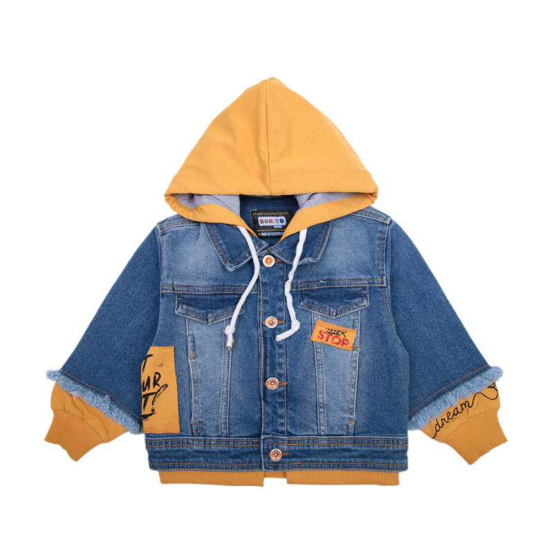 картинка ЧЗ Куртка для детей 3-7 лет 98% хлопок 2% эластан BONITO KIDS/OP1190(ЧЗ)/уп.5шт./меш.90шт. от BonitoKids