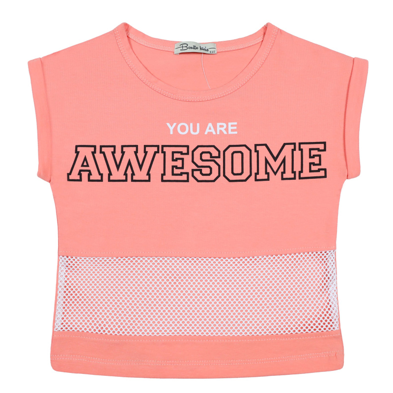 картинка КГ_БГ Футболка для девочки 5-8 лет 92% хлопок, 8% лайкра BONITO KIDS/BK1580F/уп.4шт./меш.600шт. от BonitoKids