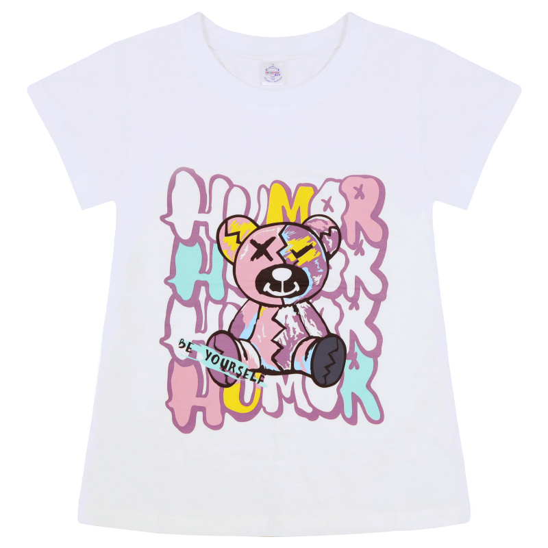 картинка БГ_ЧЗ Футболка для девочки, 8-12 лет, 100% хлопок, BONITO KIDS/BK0003(03-24)(ЧЗ)/уп.5шт./меш.600шт. от BonitoKids