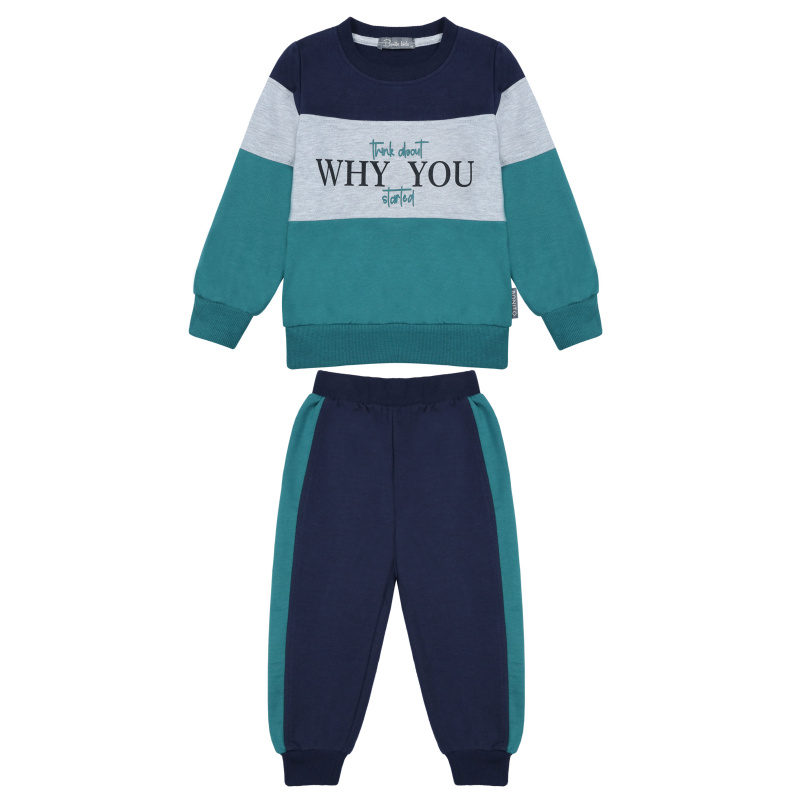 картинка КГ_БГ Комплект для мальчика (свитшот и штаны), 3-7 лет, 100% хлопок, BONITO KIDS/BK1755КР(12-24)/уп.5шт./меш.150шт. от BonitoKids