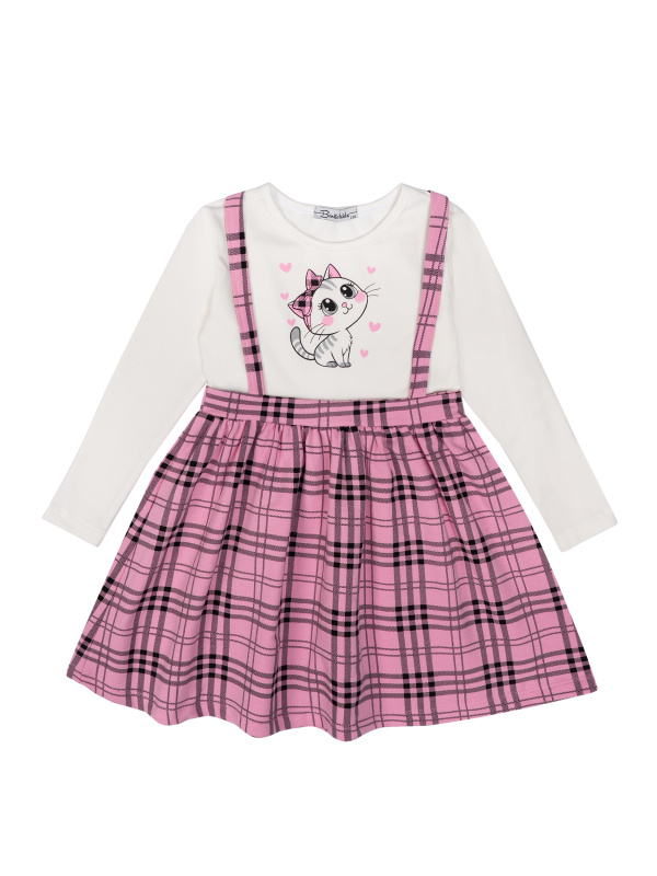 картинка БГ_ЧЗ Платье для девочки 2-6 лет 92% хлопок, 8% лайкра BONITO KIDS/BK1410P(2026)(ЧЗ)/уп.5шт./меш.250шт. от BonitoKids