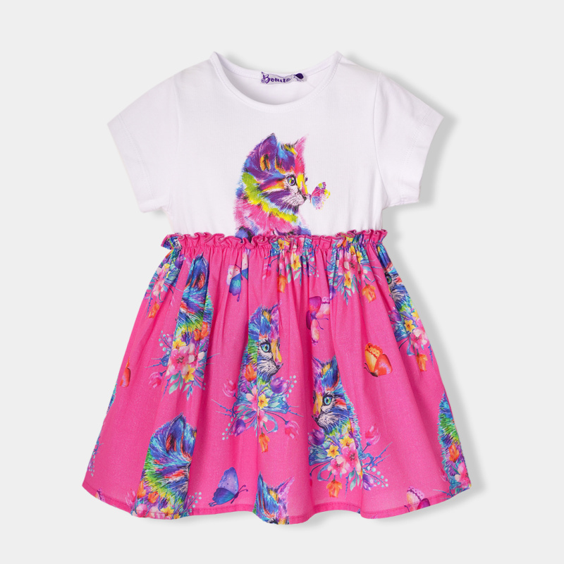 картинка ЧЗ Платье для девочки 2-6 лет BONITO KIDS/OP1188(04-24)(ЧЗ)/уп.5шт./меш.600шт. от BonitoKids