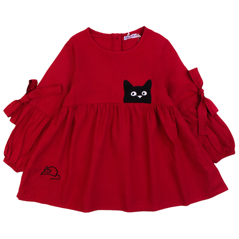 картинка ЧЗ Платье для девочки 3-7 лет 100% хлопок BONITO KIDS/OP1182(11-23)(ЧЗ)/уп.5шт./меш350.шт. от BonitoKids