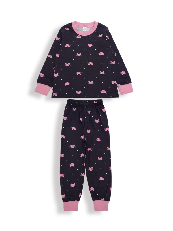 картинка БГ_ЧЗ Пижама для девочки 3-7 лет 100% хлопок BONITO KIDS/SS6156(ЧЗ)/уп.5шт./меш.300шт. от BonitoKids