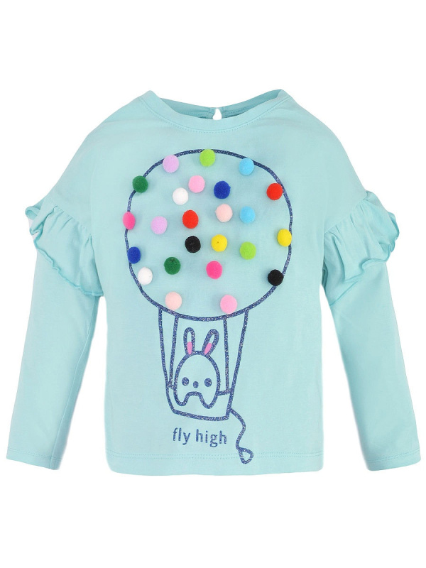 картинка Футболка с длинным рукавом для девочки 2-5 лет, 95% хлопок 5% эластан BONITO KIDS/OP364/уп.4шт./меш.400шт. от BonitoKids