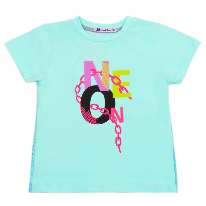 картинка БГ_ЧЗ Футболка для девочки 3-7 лет 95% хлопок, 5% эластан BONITO KIDS/OP1435(ЧЗ)/уп.5шт./меш.450шт. от BonitoKids