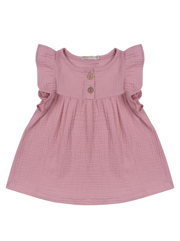 картинка ЧЗ Платье для девочки 1-3 лет 100% хлопок BONITO KIDS/OP1965(03-26)(ЧЗ)/уп.4шт./меш.444шт. от BonitoKids
