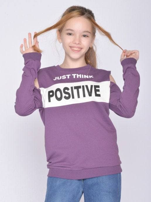 картинка ЧЗ Свитшот для девочки 8-12 лет 65% хлопок, 27% пэ, 8% эластан BONITO KIDS/OP1247(ЧЗ)/уп.5шт./меш.260шт. от BonitoKids