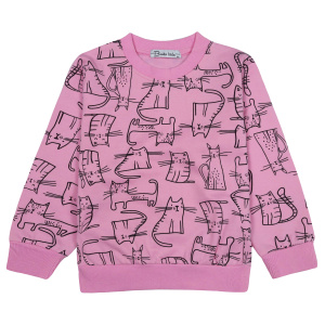картинка БГ_ЧЗ Свитшот для девочки 3-7 лет 100% хлопок BONITO KIDS/BK1718T(07-24)(ЧЗ)/уп.5шт./меш.300шт. от BonitoKids