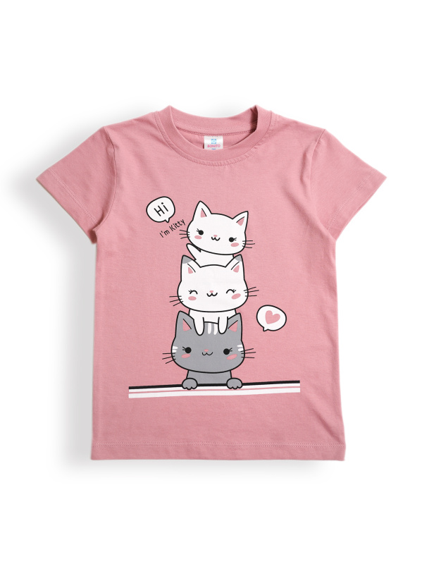 картинка БГ_ЧЗ Футболка для девочки, 5-8 лет, 100% хлопок, BONITO KIDS/BK0002D(01-25)(ЧЗ)/уп.4шт./меш.700шт. от BonitoKids