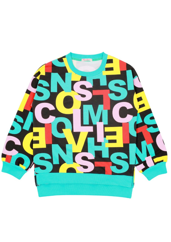 картинка ЧЗ Худи для девочки 9-12 лет 92% хлопок, 8% лайкра BONITO KIDS/BK1505H(ЧЗ)/уп.4шт./меш.240шт. от BonitoKids