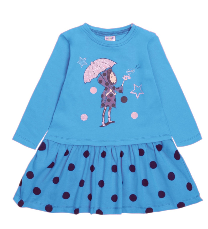 картинка КГ_ОТ Платье для девочки 2-6 лет 95% хлопок, 5% эластан BONITO KIDS /уп.5шт./меш.400шт от BonitoKids