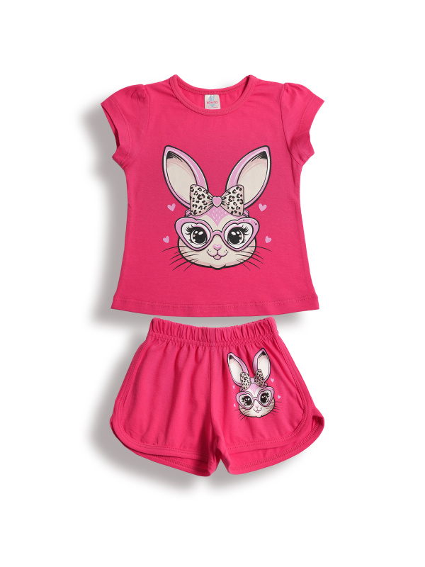 картинка БГ_ЧЗ Комплект для девочки (футболка и шорты), 1,5-4 лет, 100% хлопок, BONITO KIDS/BK0004D(10-24)(ЧЗ) уп.4шт./меш.500шт. от BonitoKids